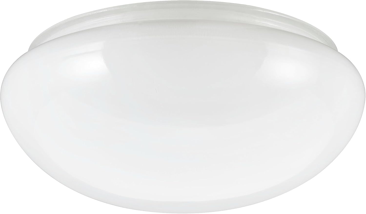Aspen Creative 23608-01, 11" White Opal Mushroom Glass Shade For Ceiling Fixture, 11" Dia x 4" H/Fitter 9-3/4"