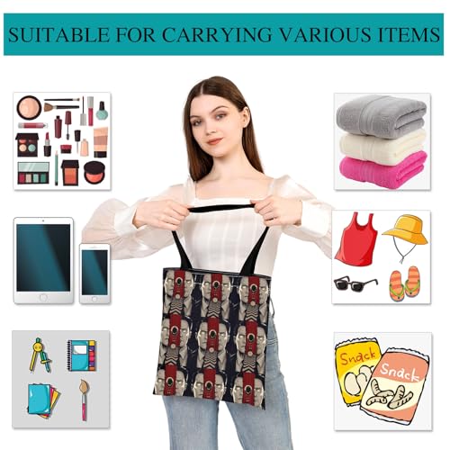 Bolso tote de lona inspirado en la serie de televisión Crime TV Show, para fans de series de horror, bolsa de viaje TP miniatura 5