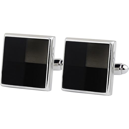 Metal Play Resin Art Cufflinks for Men