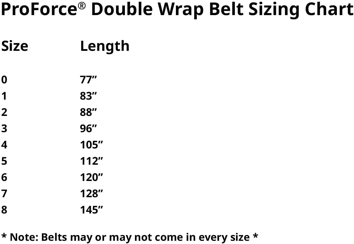 PROFORCE 1.5" Double Wrap Martial Arts/Karate Rank Belt
