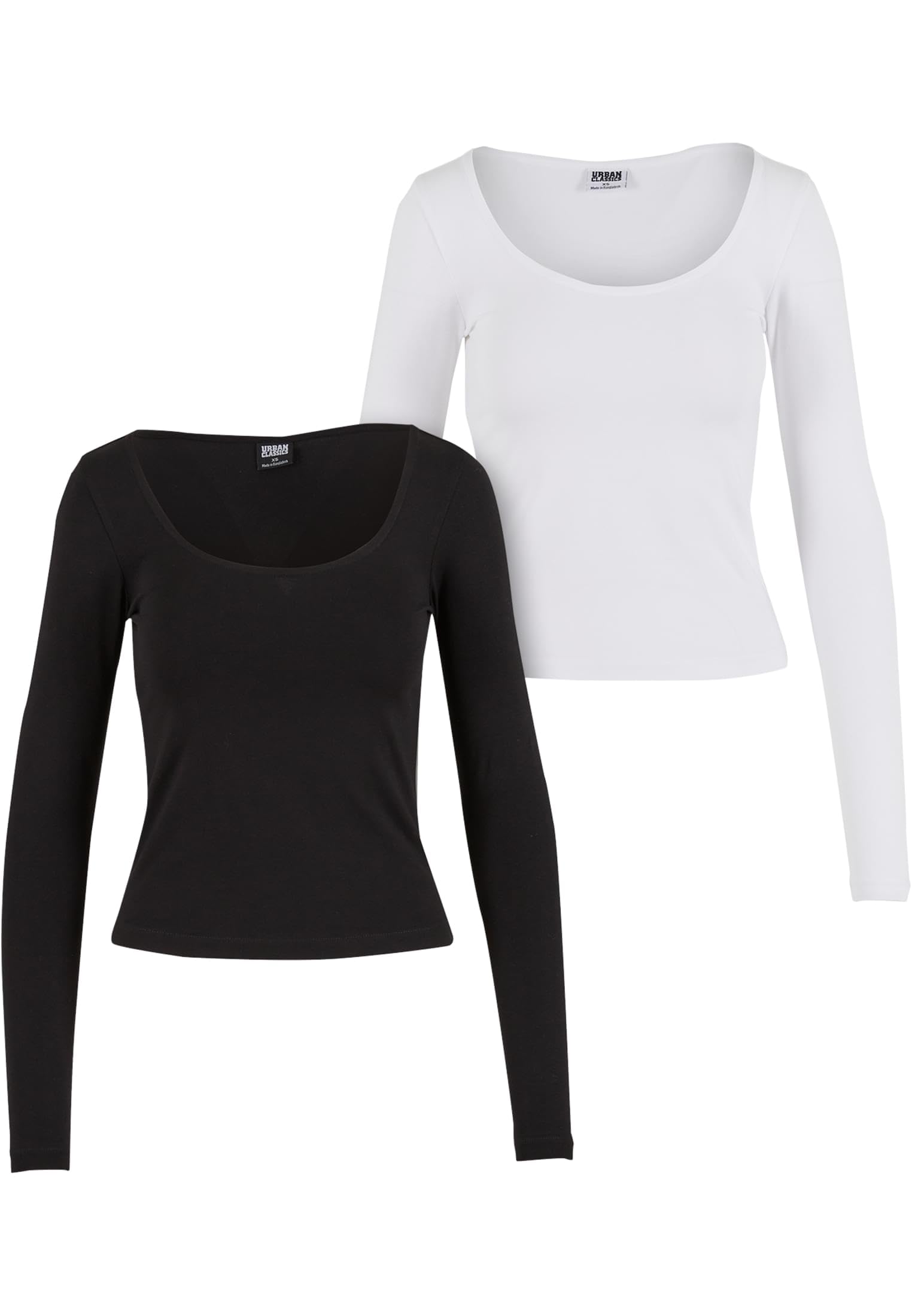 Urban Classics Ladies Wide Neck Longsleeve 2-Pack