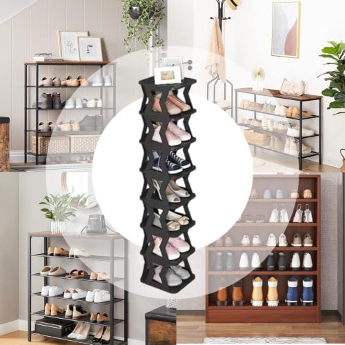 Étagère à chaussures multicouche amovible et modulable pour l'entrée - 5