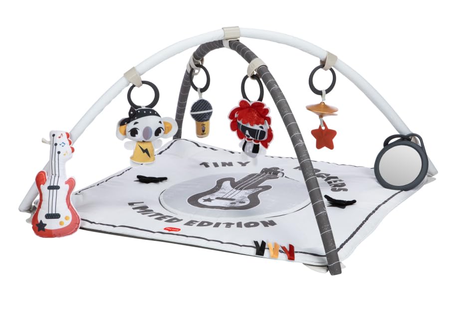 Tiny Love Rock With Me Gymini, Tapis d’éveil musical 2-en-1 pour bébé, dès la naissance, gym pour bébé, 20 activités, jouet musical interactif, arches...