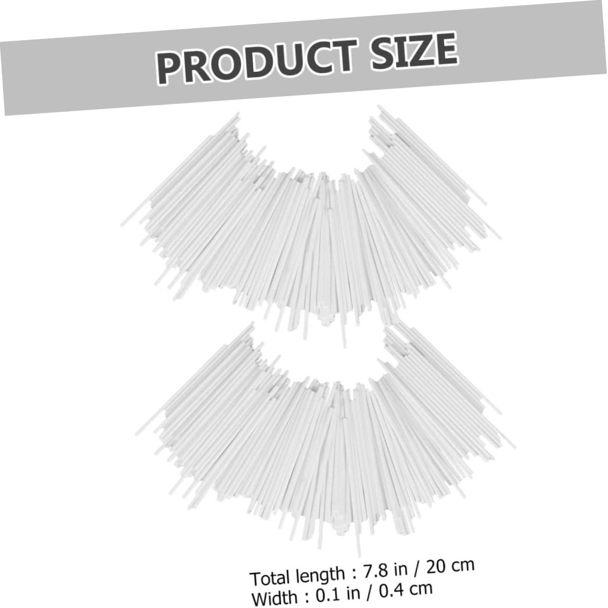 200pcs Lollipop Holders for Diy Paper Marshmallow Sticks White Smooth for Candy Making Decorations