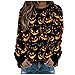 Bestyyo Halloween-Sweatshirt mit Rundhalsausschnitt und Langarm für Damen 5343 ige Kurzarm-rundärmel sommeroberteile Kurze ärmel Hemden kreativen Buchstaben Woman Viskose Longshirt blusentops ärmello