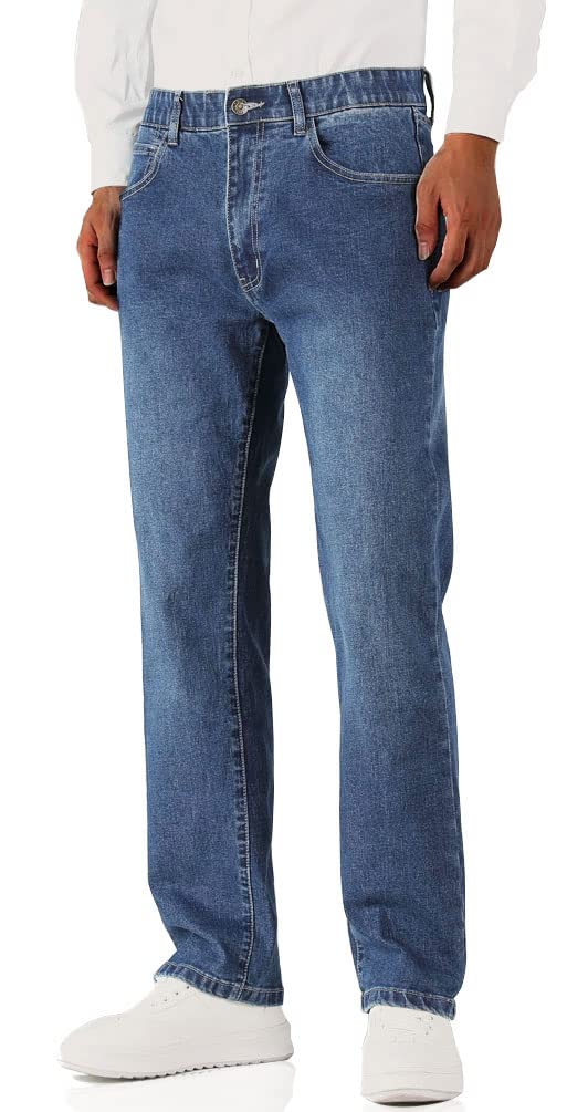 Men's Flex Waist Regular Fit Straight Leg Jeans