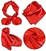 LilMents 12 Mixed Designs Small Square Satin Womens Neck Head Scarf Scarves Bundle Lot Set (Set B)