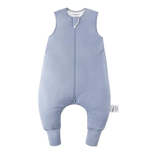 Saco de dormir de rayón hecho de bambú para niños pequeños con pies de 6 a 12 meses, 1.0 tog ultra suave, saco de dormir para bebé, saco de dormir