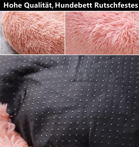 rngcpto Katzenbett Flauschig, Hundekissen Flauschig, Hundebett Plüsch Rund Katzenbett Hundekissen Katzenkissen Hundekörbchen Donut Waschbar (40cm, Lila)