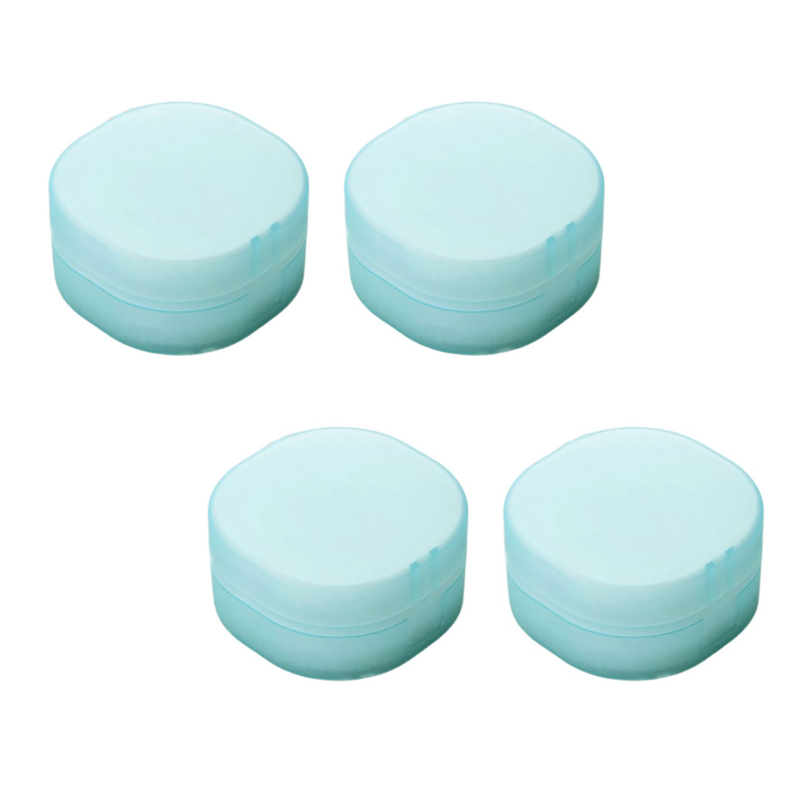 Buxuaaaa Blue Clear Square Cosmetic Storage Box, Travel-Friendly With Secure Lid For Bathroom & Vanity Box