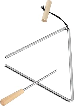 EASTROCK Triangle Instrument, Rhythm Steel Triangles Music Instrument Hand Percussion Triangles with Striker 8 Inch