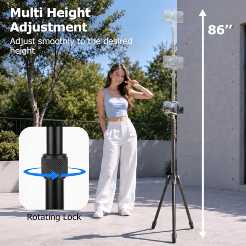 Image of EMART 86 inch Height-Adjustable Aluminum Alloy Photography Light Stand