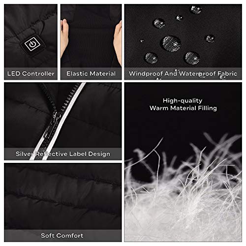 Heated Vest USB Charging Electric Heated Jacket Winter Body Warmer Vest Men (Battery Not Included)4