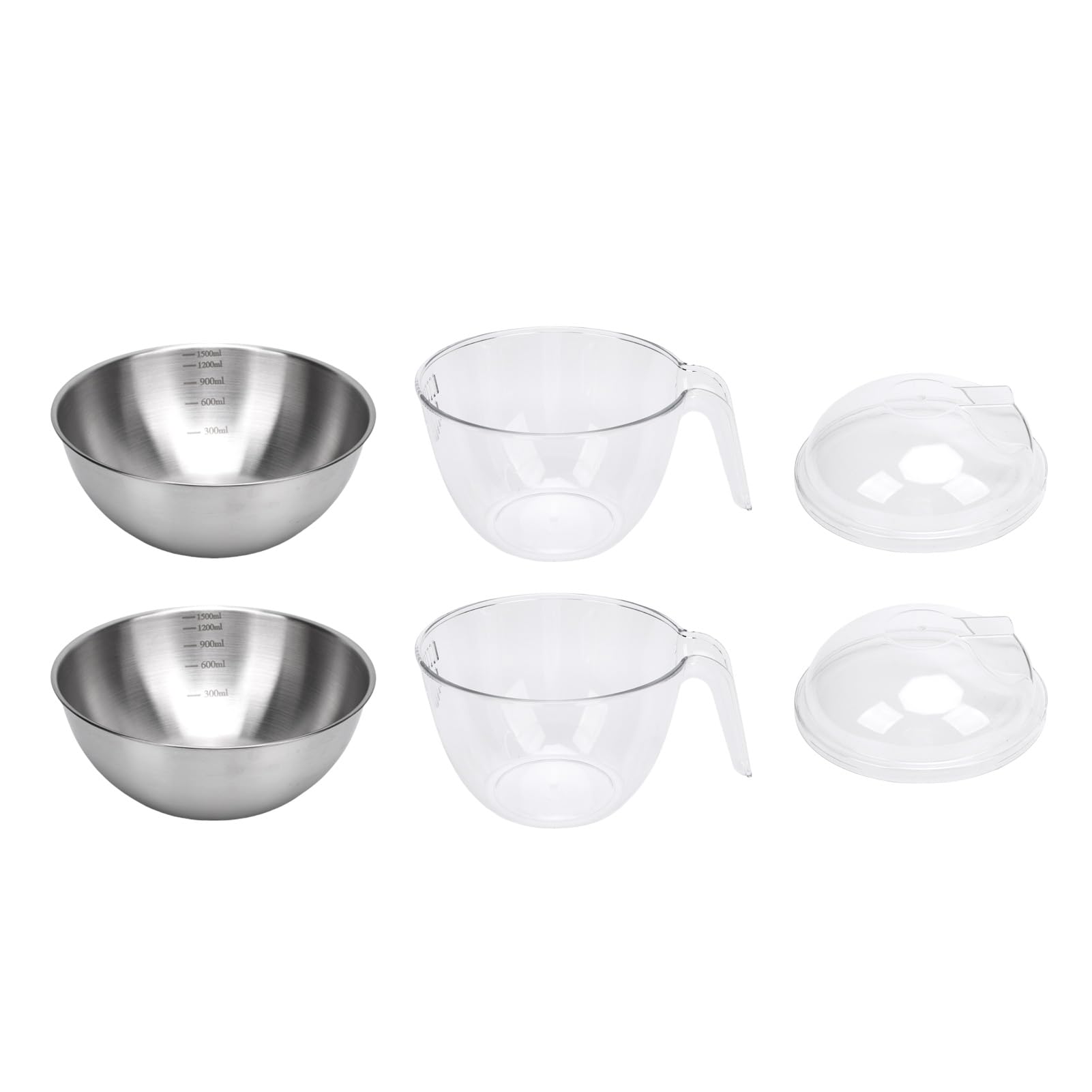 Set di Insalatiere Ghiacciate con Coperchio per Insalate e Verdure Fresche Refrigerate in Acciaio Inossidabile e Materiali PC 2 Pezzi