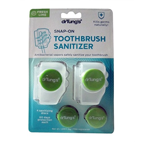 dr tung39s snap-on toothbrush sanitizer 2 count pack of 2 - assorted colors