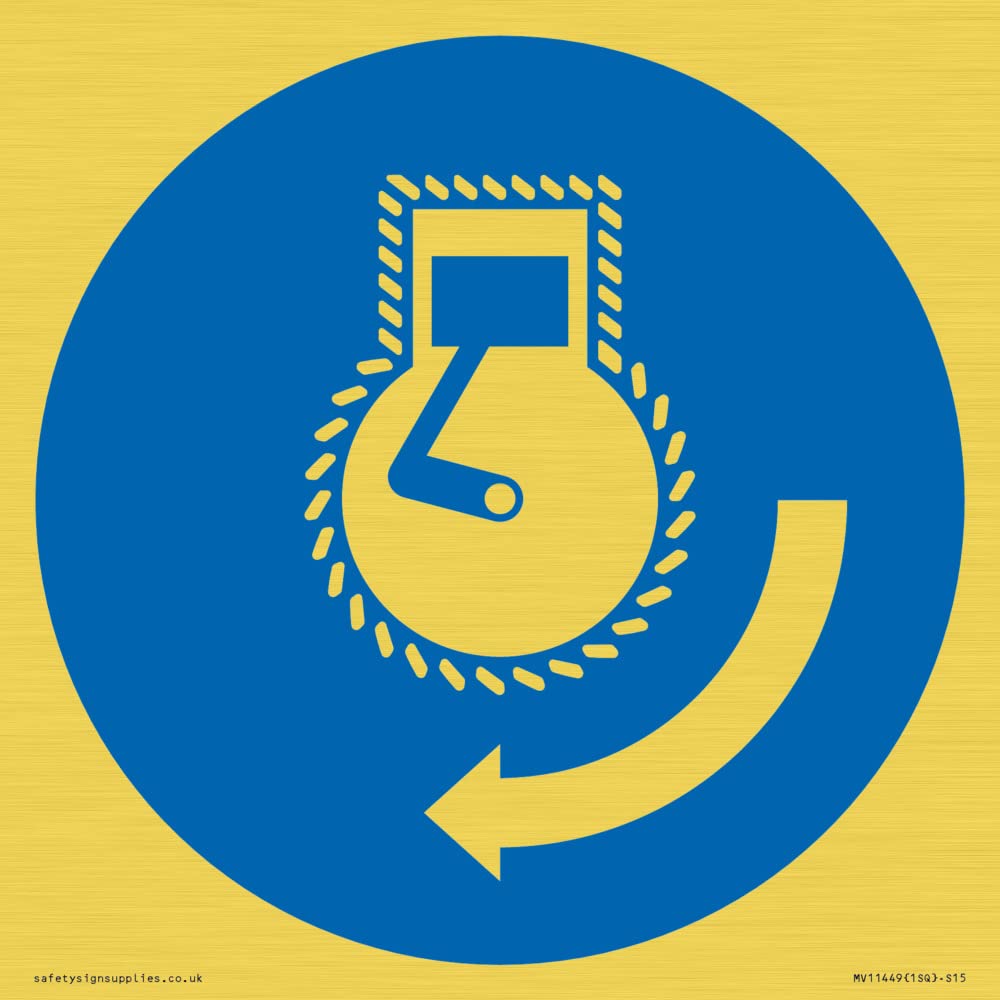 Mandatory: Start engine in launch sequence Sign - 150x150mm - S15