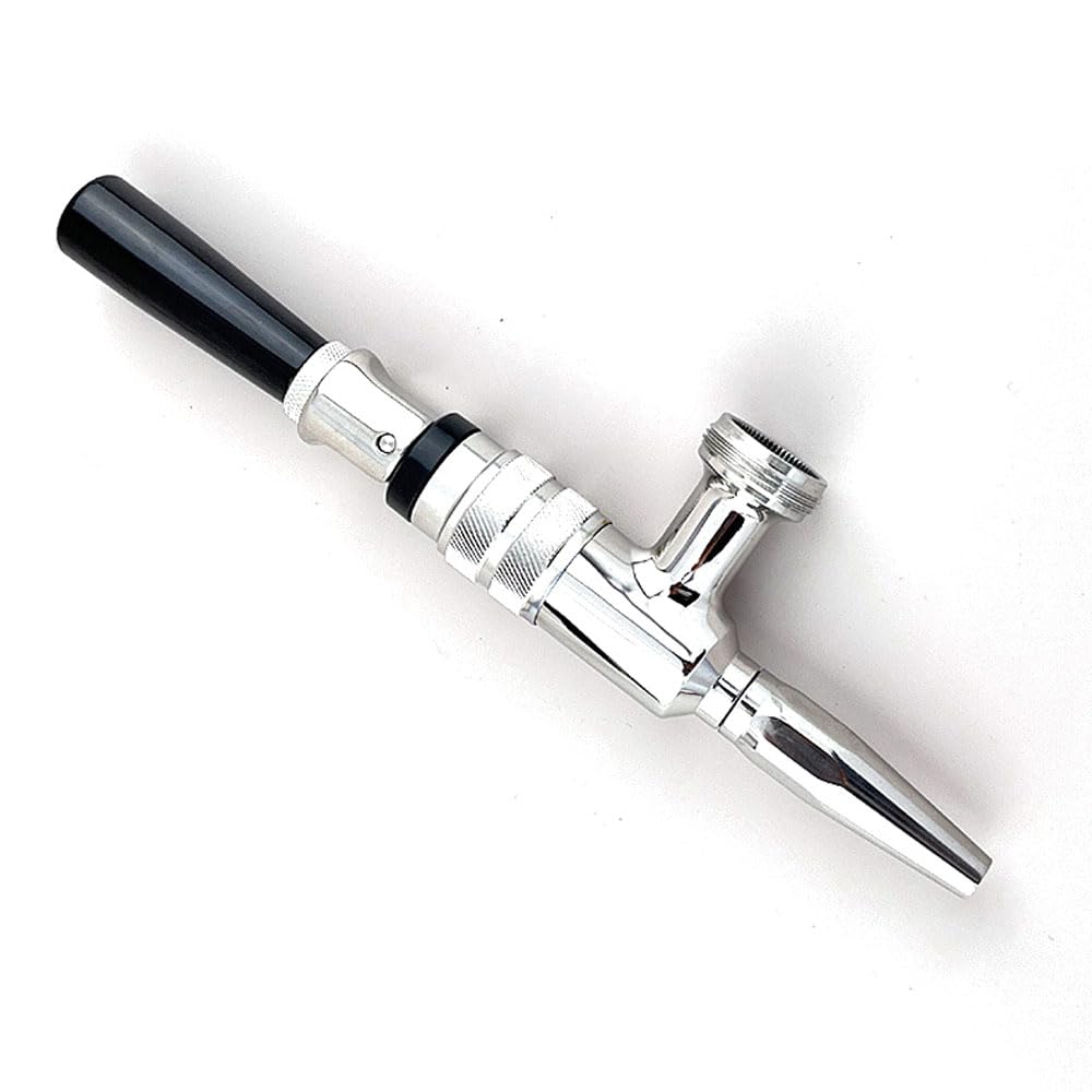 Rubinetto Stout in acciaio inox, per birra e caffè, azoto, torre per birra, birra fatta in casa, birra fredda Nitro Kegerator (argento, G5/8")