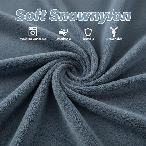 Image of Tiita Convertible Folding Sofa Bed Single Size for Adults with Pillow, Plush Fabric Floor Mattress Couch Bed, Washable Cover & Side Pocket, Guest Room, Dorm, Apartment, Living Room, Blue Gray