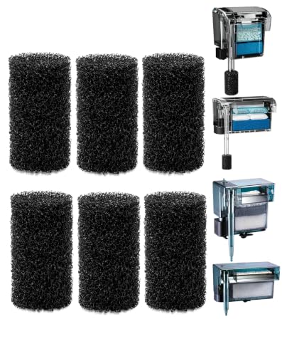 Image of 6 Pcs Pre-Filter Sponges Compatible with Fluval AC70 /AC110 and AquaClear 70 /110 Power Filters Replacement Foam Sponges for Freshwater & Saltwater Aquariums, Protects Small Fish, Shrimp and Fry