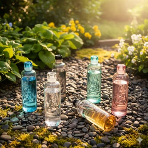 Image of Borosilicate Glass Water Bottle 500ml - Leak Proof H2O Fridge Bottle with Airtight Cap & Time Marker | Reusable Office, School, Gym, Travel Water Bottle (Pack of 1, Multicolor)