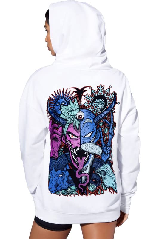 Image of VLAM Demon Dark Art Back Print Unisex Winter Hoodie