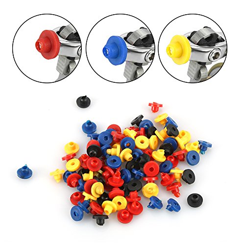 Venta loca Ojal de goma para tatuaje, 100 unids Ojal de goma colorido Pezones Máquina de tatuaje Agujas Suministros Color Color al azar