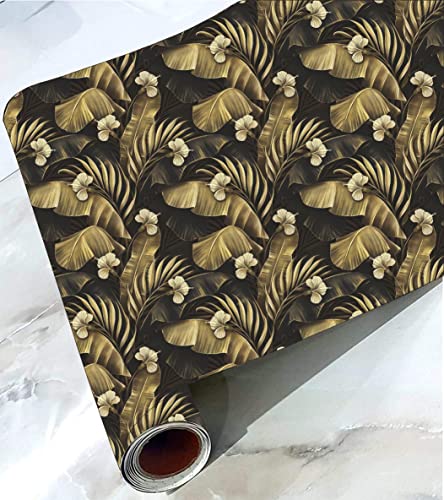 Image of CABANA HOMES Wall Stickers Botanical DIY Leaves Wallpaper for Home Decor (45 x 125 cm, 2 Rolls) (12 sq. ft) Decorative Self Adhesive Decal Furniture Wardrobe Table Top Kitchen, Green