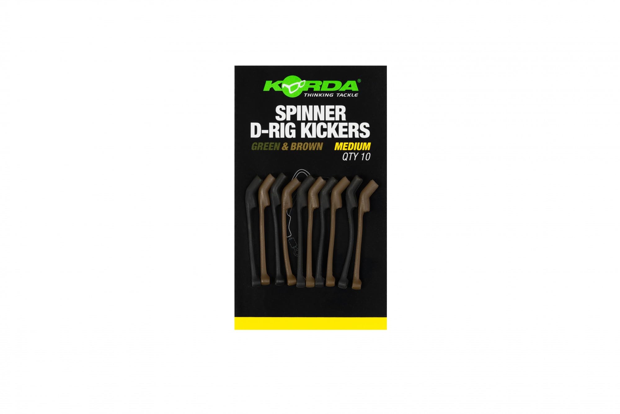 Korda Spinner D Rig Kickers Green/Brown, Medium, Qty 10