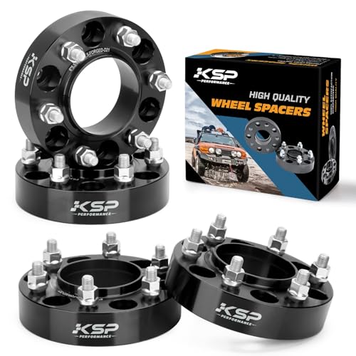 Image of KSP 1.5 inch Ford Bronco Wheel Spacers, 6x5.5 Forged Spacer with Hub Lip Compatible with Ranger 2019-2026, Bronco 2021-2026, 4pcs 38mm Aluminum Wheel Spacer with 93.1mm Hub Bore M12x1.5 Thread Pitch