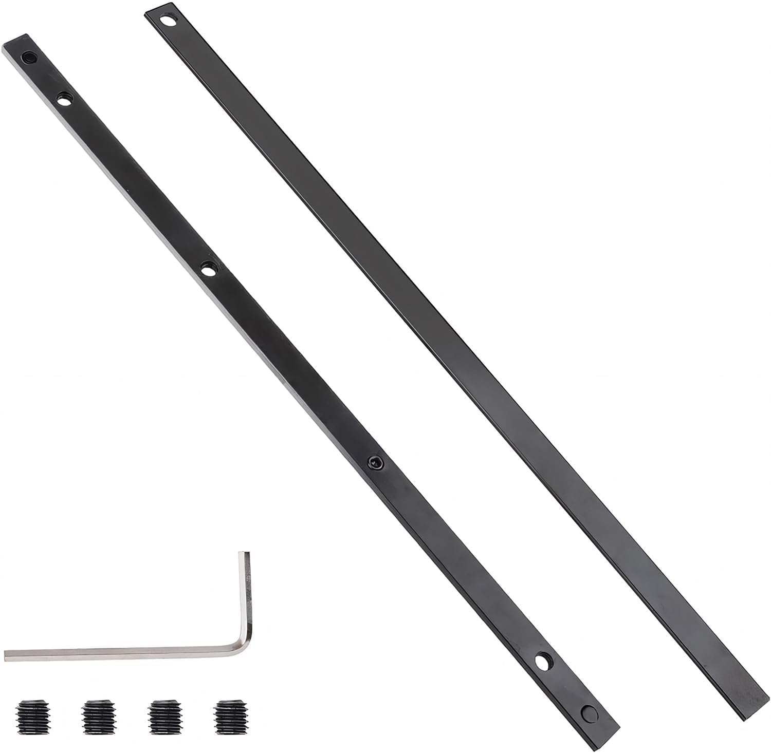 2 Pcs Precision Circular Saw Guide Rail Kit P-45777,M-Akita Track Saw Compatible for Straight,Long Cuts,Rail w/Screws,Allen Key,Universal Fit for Bosch,Festool,Perfect Curtain Track Accessory-Black