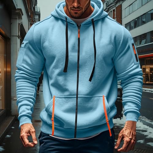 GOFULY Zip Up Hoodies Men Stylish Fleece Tactical Sweatshirts Big And Tall Hooded Lightweight Casual Pullover With Pocket2