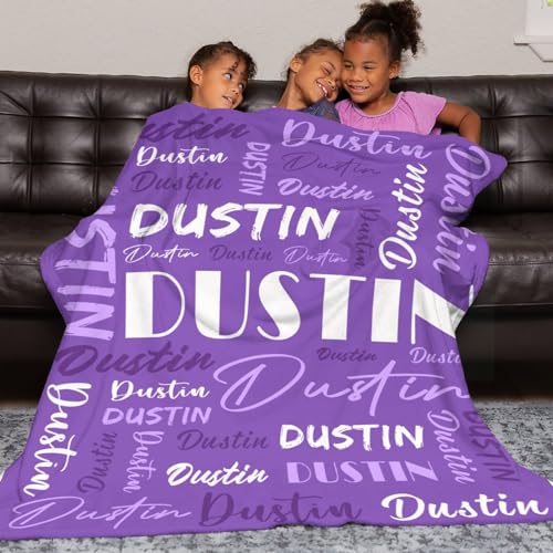 Personalized Blankets for Kids with Names Customized Blankets with Name for Adult Custom Blanket Gift for Birthday Christmas Valentines Day Gift