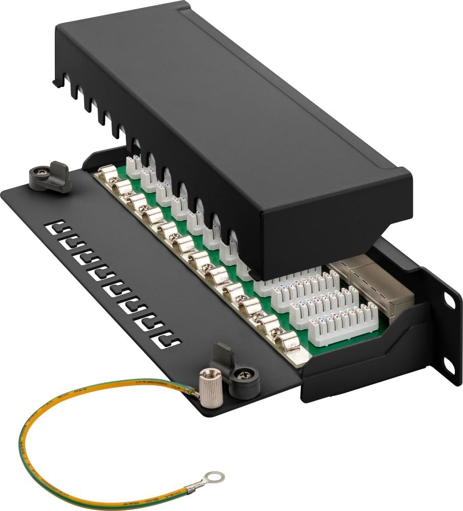 Patchpanel 10 Zoll - 12-fach STP Patchpanel CAT 6a