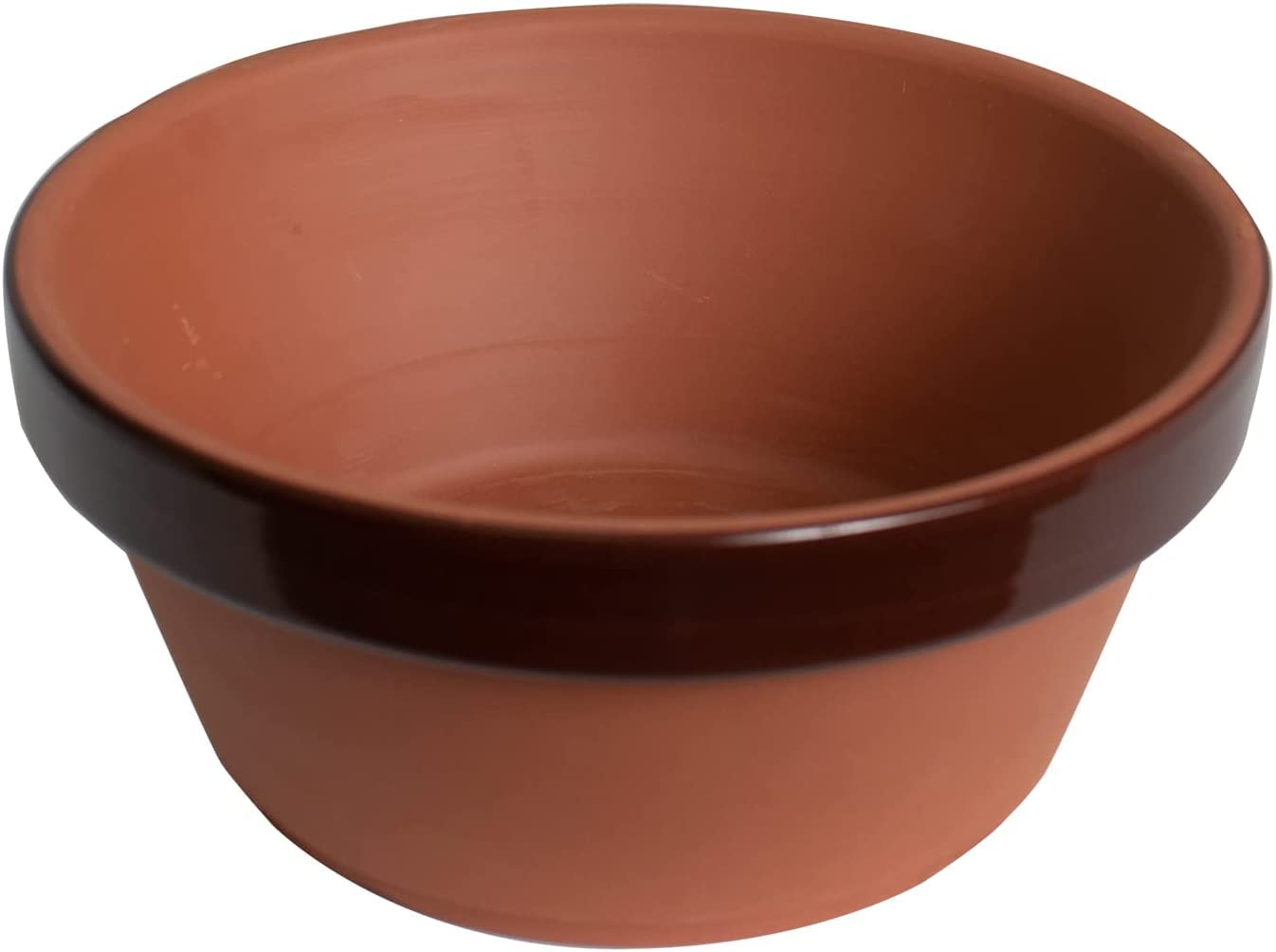 Meliflor Tiesto Pre-Bonsai diametro 25 cm y 11 cm de Altura - Fabricada en España artesanalmente al Estilo Japonés con Terracota sin esmaltar. Alto Drenaje