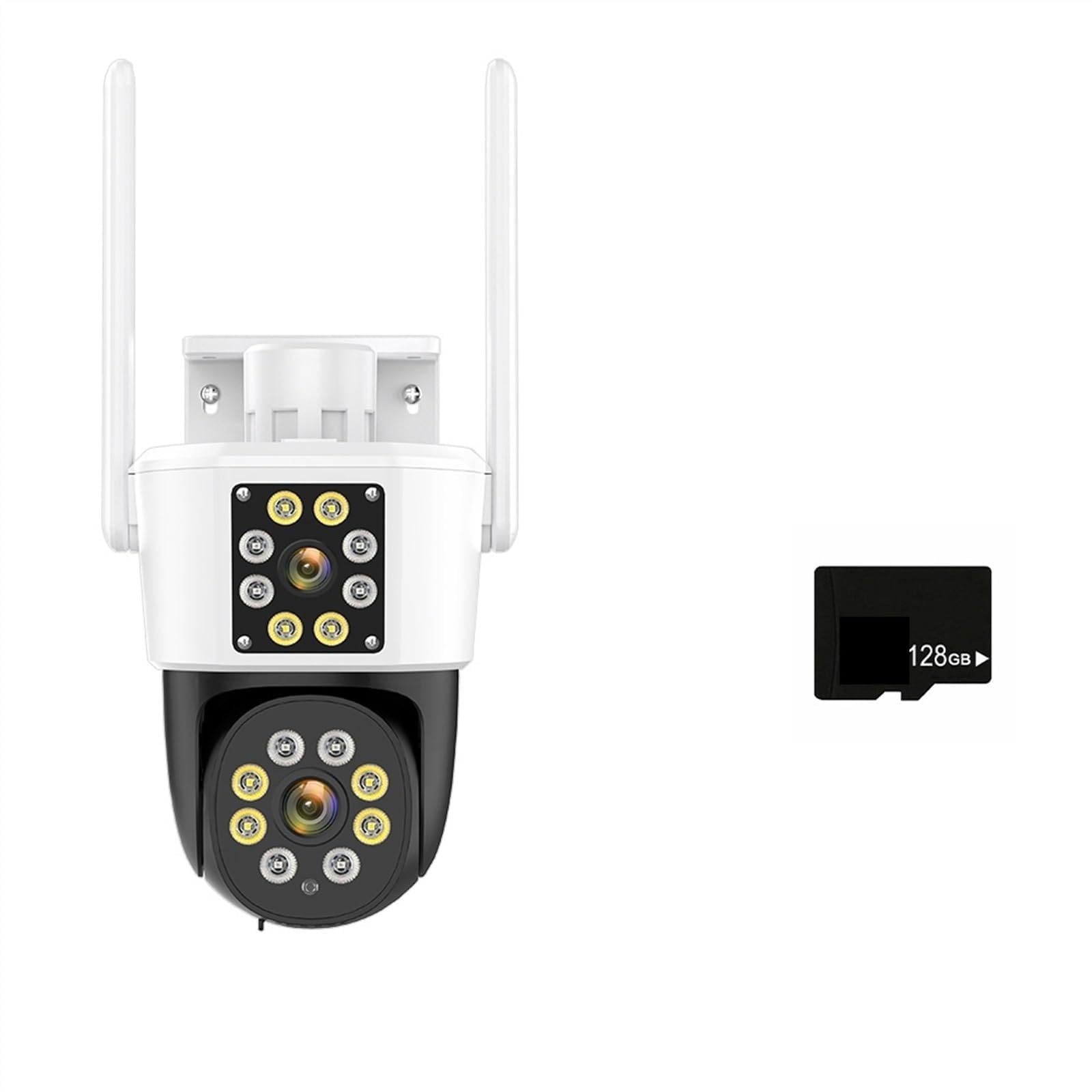 CVFRDD IP Camera 5K 12MP HD Three Lens PTZ Camera Outdoor 2K Dual Lens Motion Detection Security Camera Waterproof Surveillance(2K Camera Add 128G)