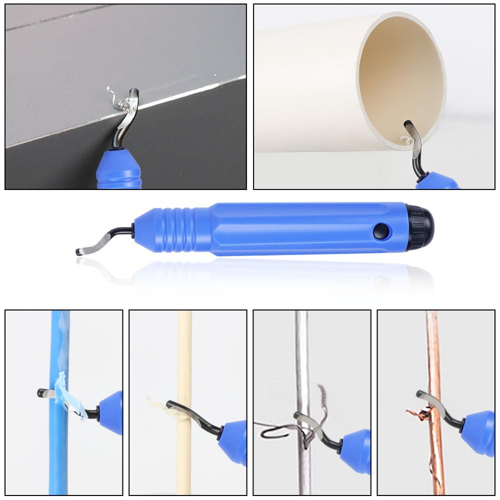 Flintronic Desbarbador Metal 10 pcs Herramienta Desbarbadora Cuchillas de Desbarbado 360° Giratorio Quita Rebabas para Acero Plástico Aluminio Cobre Impresora 3D