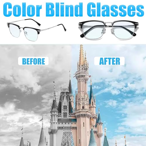 Image of Premium High Contrast Color Blind Glasses, Red Green Color Blind Glasses for Men /Women, Outdoor and Indoor