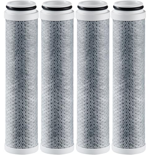 Cobbe 4 Pack Replacement Filters for Handheld Shower Head - 2.0 Carbon Shower Head Filter System - Removes Over 99% Chlorine - Reduces Dry Itchy Skin from Hard Water