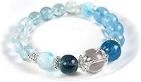 Vista 19 de Precious Gemstone Natural Crystal Healing Bracelet, Rutilated Quartz, Moonstone, Quartz Handmade Original Design Bracelet