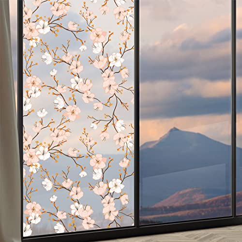 CVANU Privacy Film - Frosted Vinyl Sheets for Front Door, Bathroom, Sidelight, Small Windows (CV-GlassFilm-16) 24''x36''