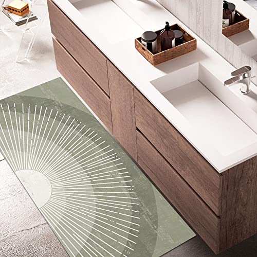 Tapete decorativo Boho verde 60x150 cm antideslizante miniatura 3