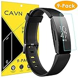 CAVN Compatible Fitbit Inspire/Inspire HR Screen Protector (9-Pack), HD Anti-Bubble Full Coverage Screen Guard Film Accessory Cover Saver Shield Compatible 2019 Inspire/Inspire HR Fitness Tracker