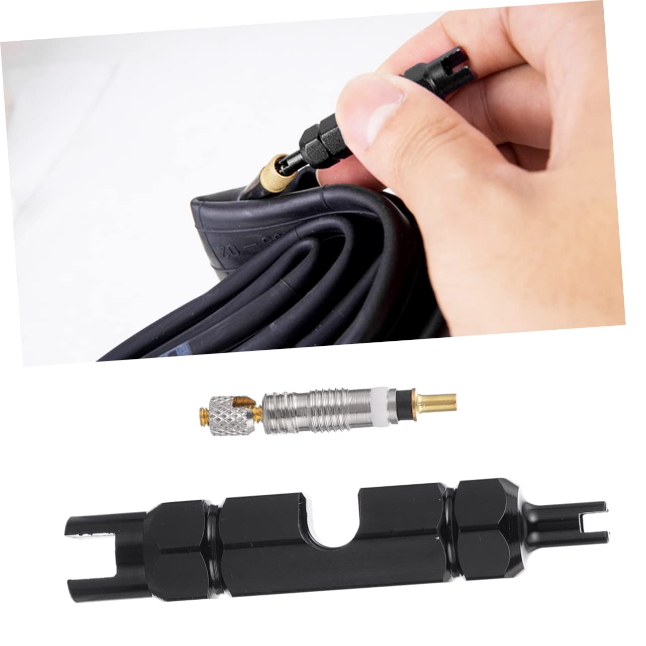 HOLIDYOYO Valve Core Tool Tire Removal Tool Repair Replacing Cycling Kit Professional Bike Tire Stem Aluminum Alloy