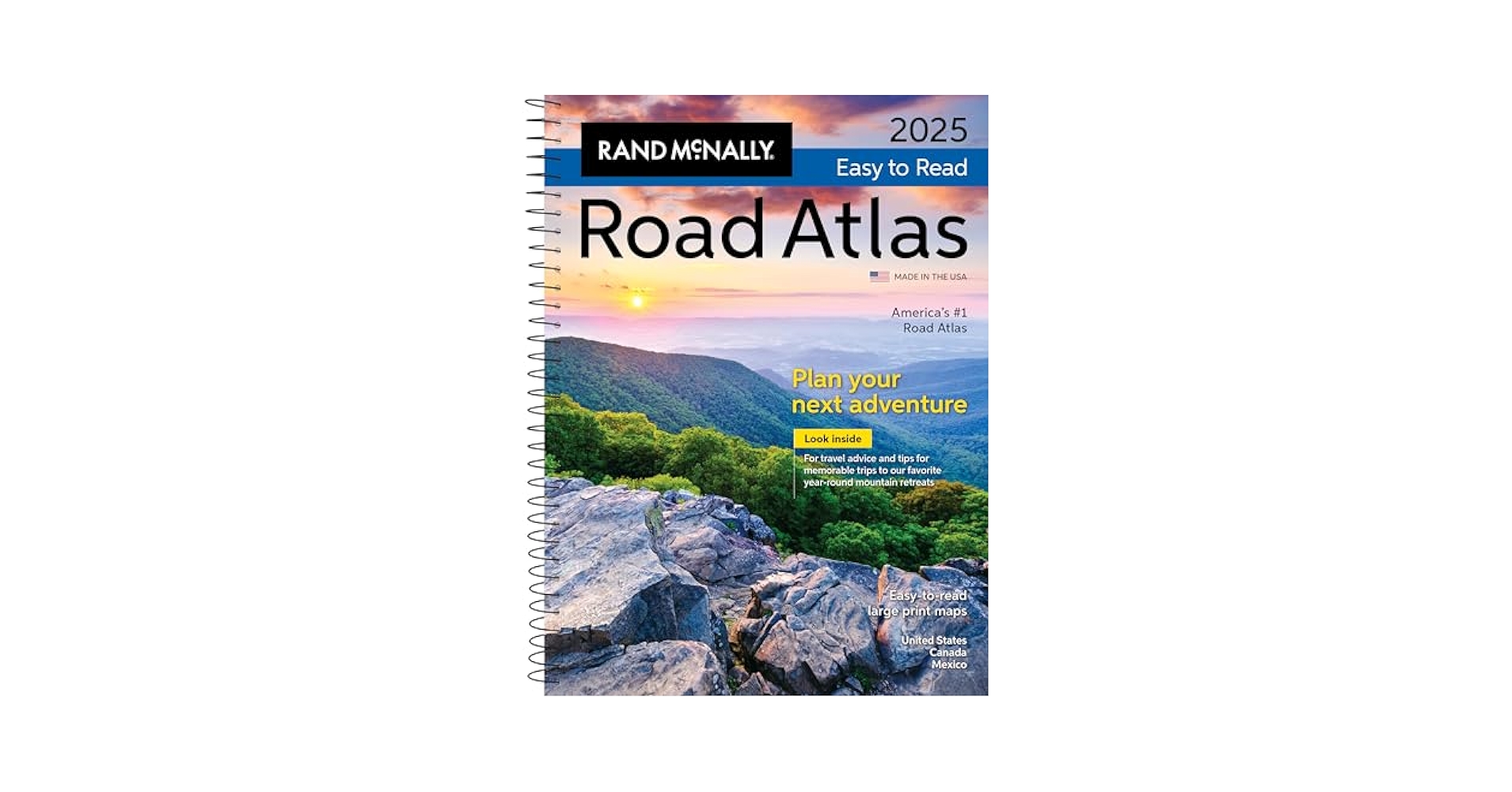 Rand McNally Road Atlas 2025: United States, Canada, Mexico