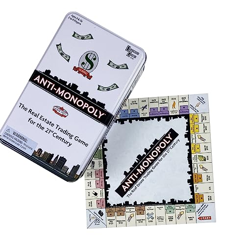 Anti-Monopoly Game Tin Travel By University Games |The Real Estate Trading Game For The 21St Century | Fun, Challenging Game In Travel Tin | For Ages 8 Years And Up #TOP3