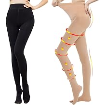 2 Pairs Compression Pantyhose for Women 20-30 mmhg Plus Size Stockings Support Hose