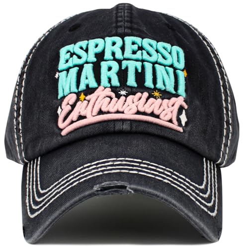Image of Vacation Beach Camping Womens Baseball Cap Distressed Vintage Unconstructed Embroidered Patch Hat