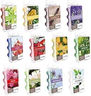 JHENG Scented Wax Melts, Wax Heart , Wax melt Wax Heart Gift Set for Women, 12 x2.5oz Natural Soy Wax Heart of Home Fragrance, Wax Cubes for Candle Wax Warmer.