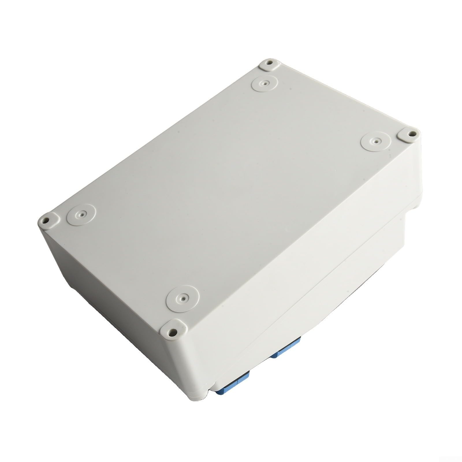 Distribuidor de corriente para construcción IP65, resistente al agua, 4 enchufes con interruptor de protección FI, fusibles automáticos de 16 A, carcasa ABS 260 x 170 x 140 mm, para interior y