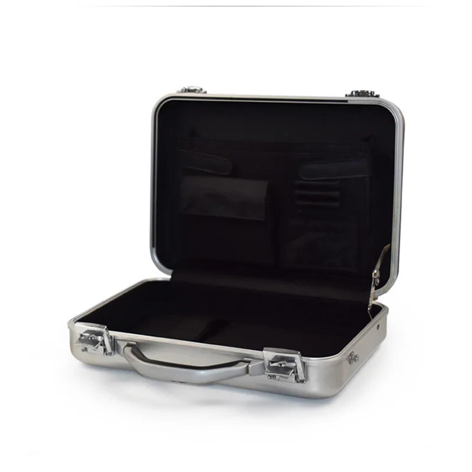 Valigetta in alluminio Valigetta Custodia di sicurezza da viaggio in lega alluminio Cassetta degli attrezzi portatile for il trasporto accessori aziendali for tablet portatili